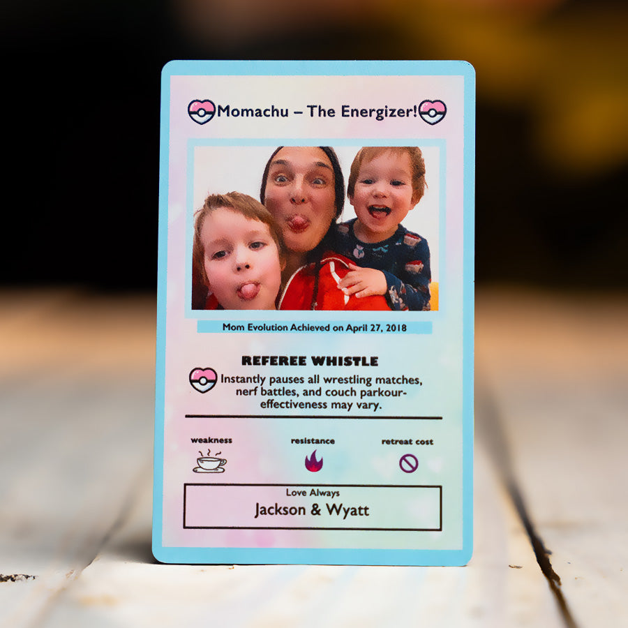 Couples Poke mom Metal card