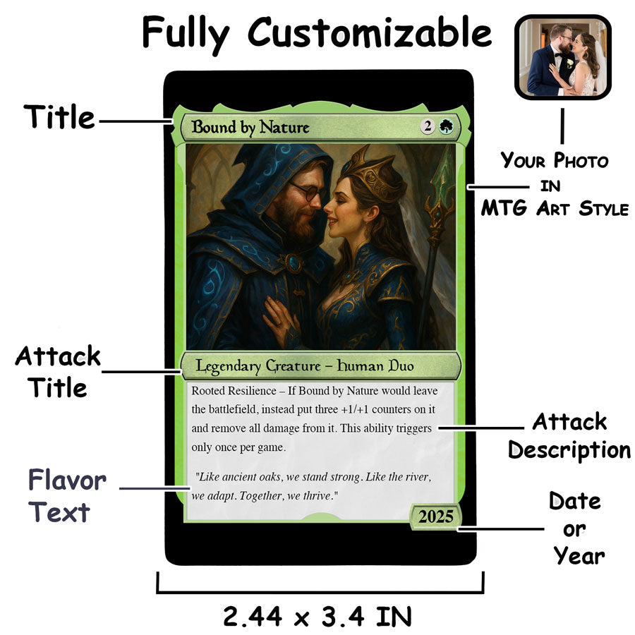 Couples MTG Hearts Metal card