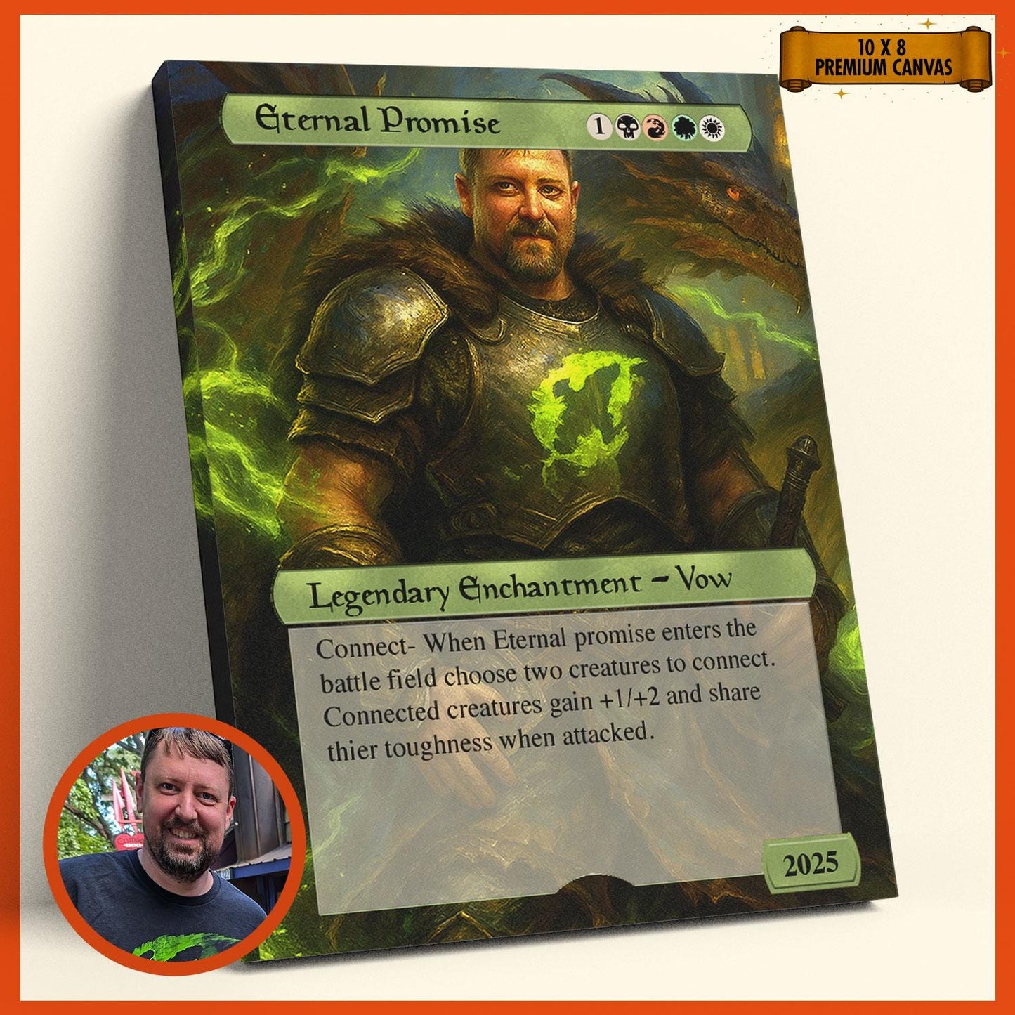 Custom MTG Style Anniversary Canvas Card: Personalized Magic Card