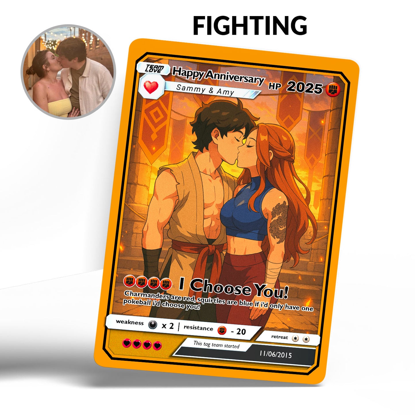 Poke couples card