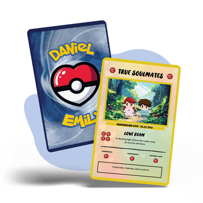Couples Pokemon Metal card