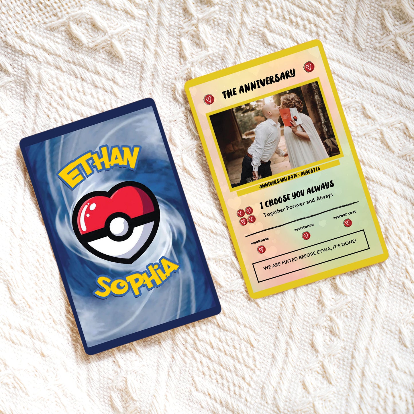 Couples Photo Poke Metal card