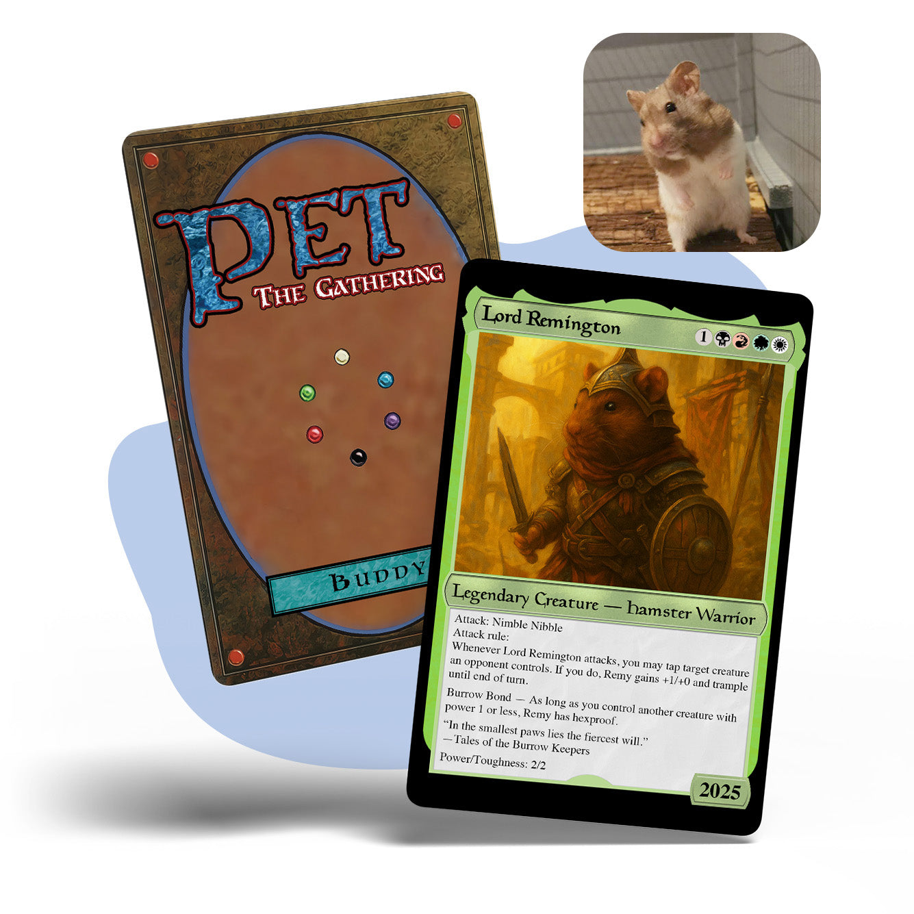 Pet The Gathering MTG Metal card