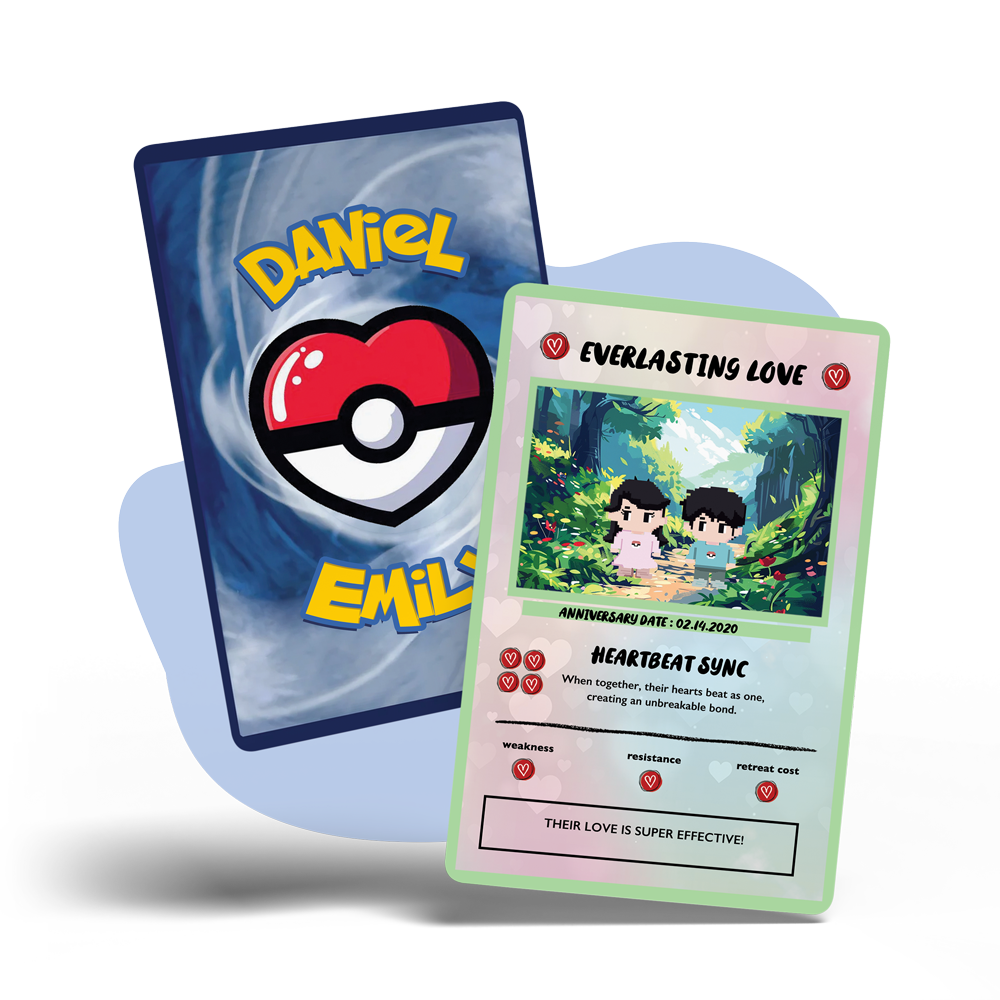 Couples Pokemon Metal card