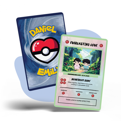 Couples Pokemon Metal card