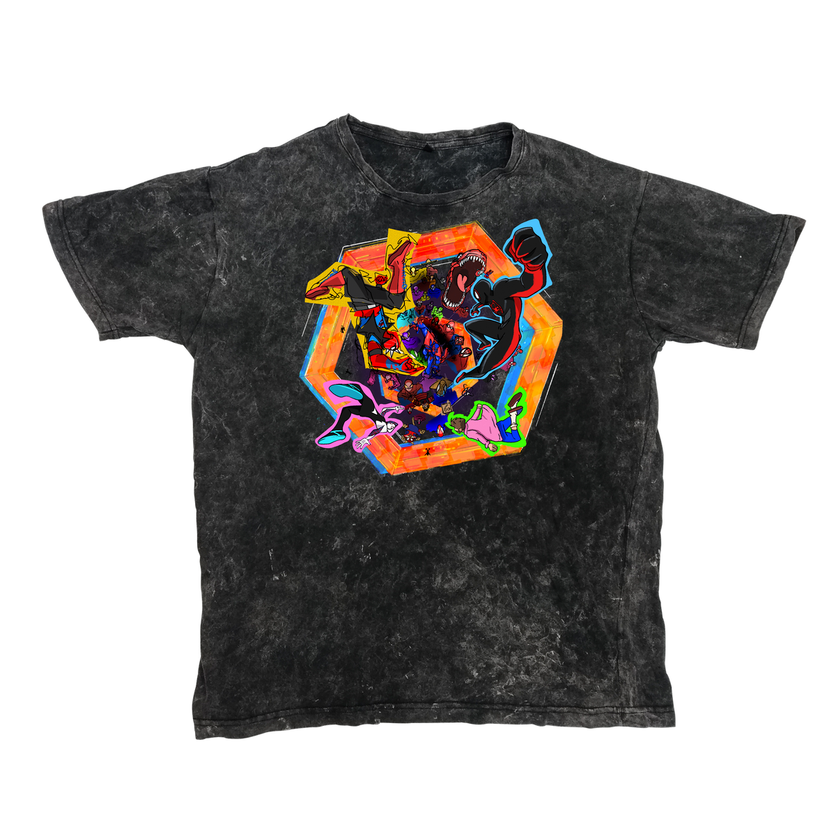 Spider-Verse Acid Washed Tee