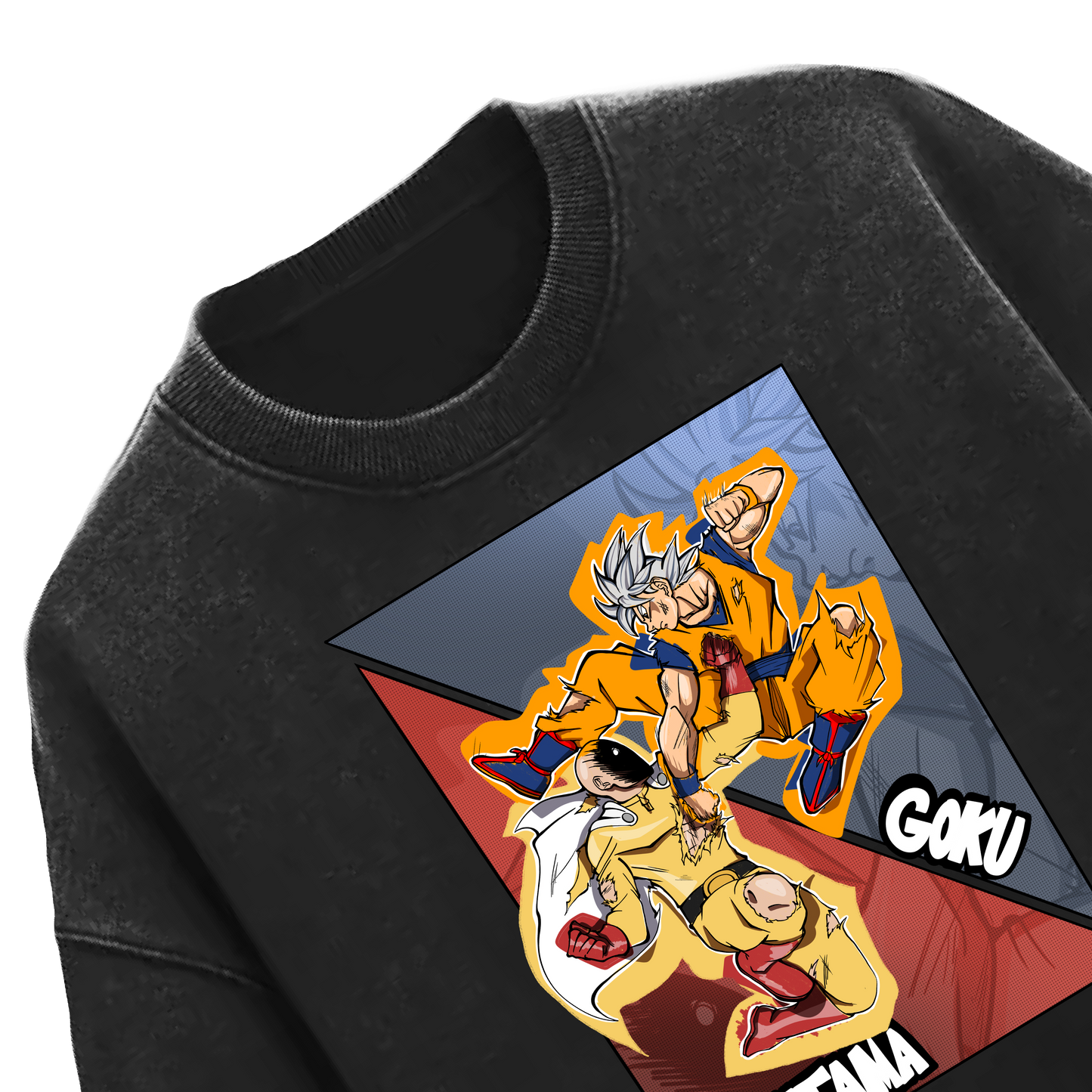 Goku vs. Saitama Acid Wash Tee