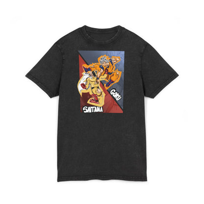 Goku vs. Saitama Acid Wash Tee