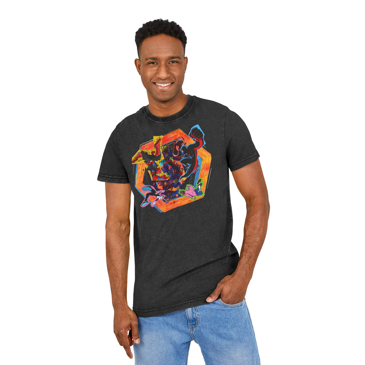 Spider-Verse Acid Washed Tee