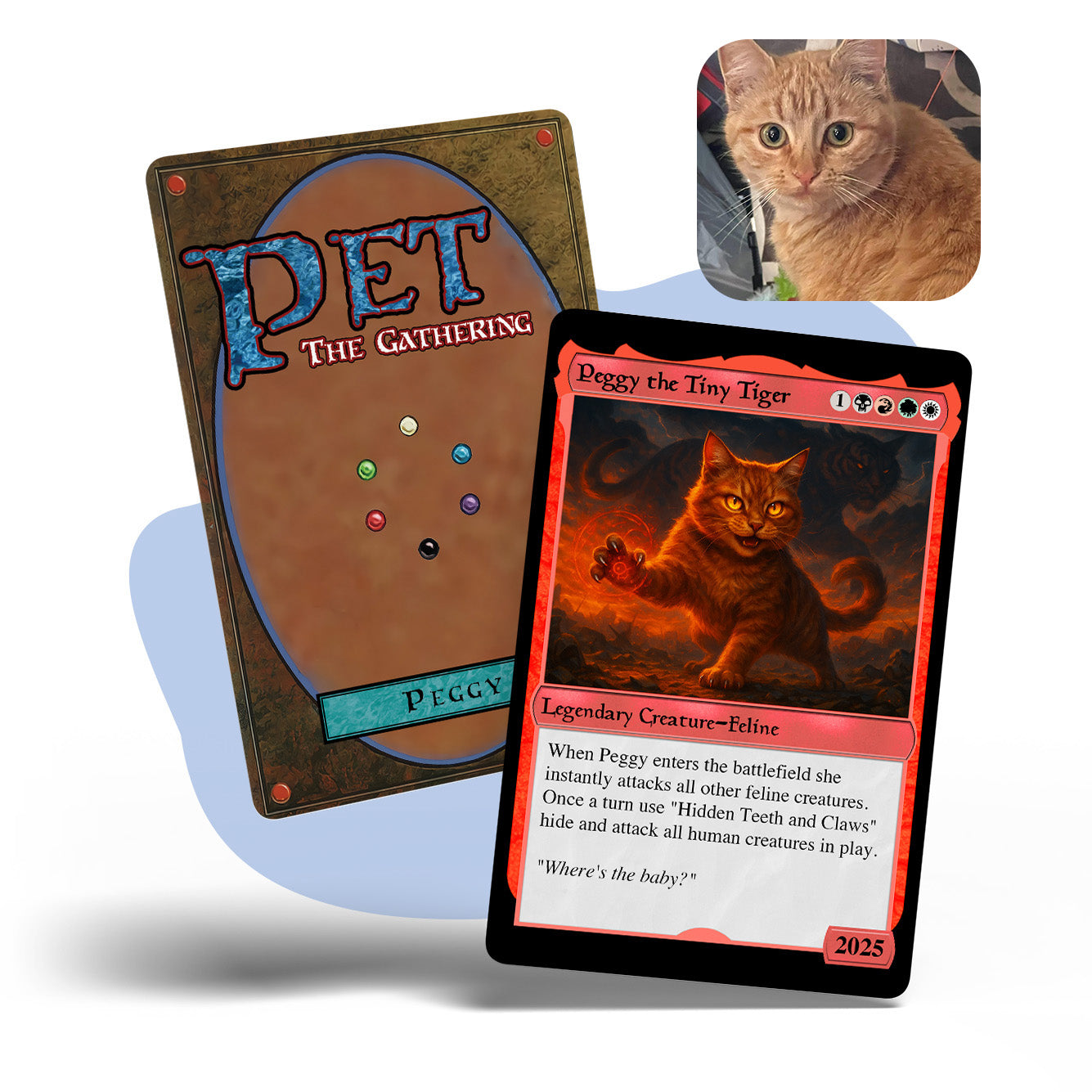 Pet The Gathering MTG Metal card