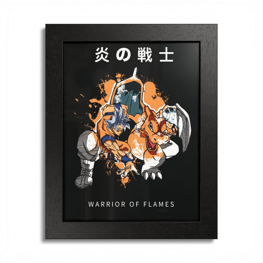 Warrior of Flames - Framed Poster