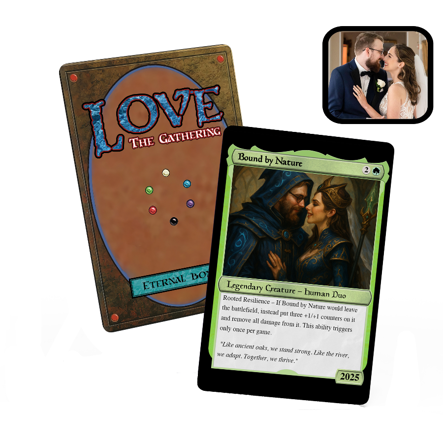 Couples MTG Hearts Metal card