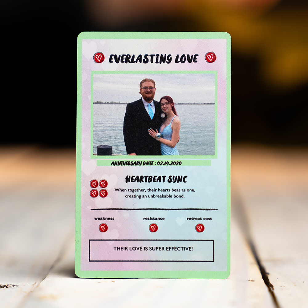 Couples Photo Poke Metal card
