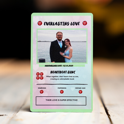 Couples Photo Poke Metal card