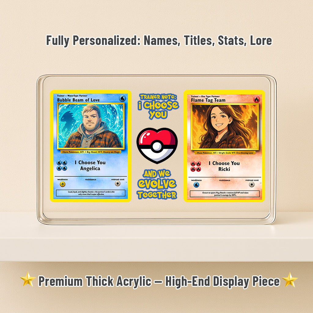 Poke Couples Acrylic Plaque