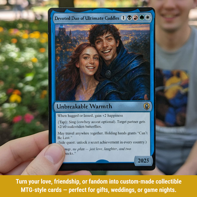 Couples MTG Hearts Metal card