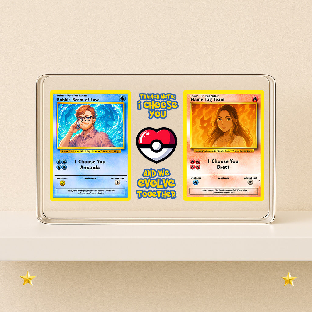 Poke Couples Acrylic Plaque