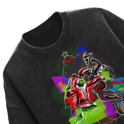 Grinch vs. Spiderman Acid Wash T‑Shirt