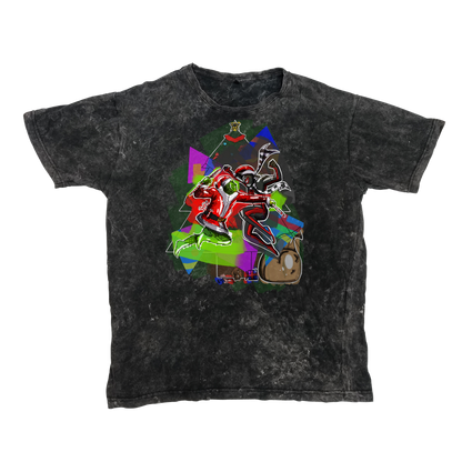 Grinch vs. Spiderman Acid Wash T‑Shirt
