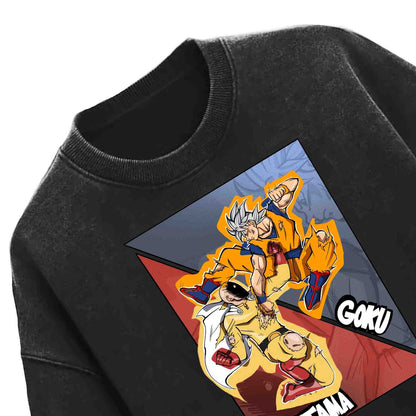 Goku vs. Saitama Acid Wash Tee