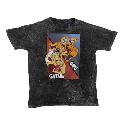 Goku vs. Saitama Acid Wash Tee