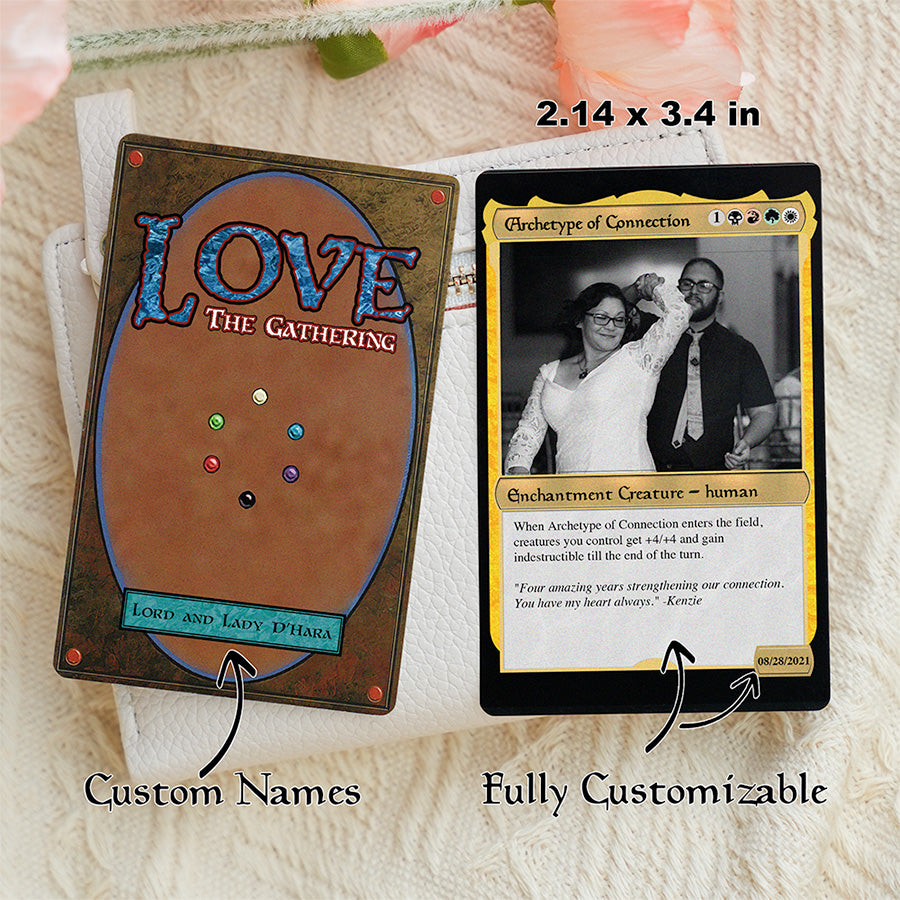 Couples Soulbonded Hearts Metal card