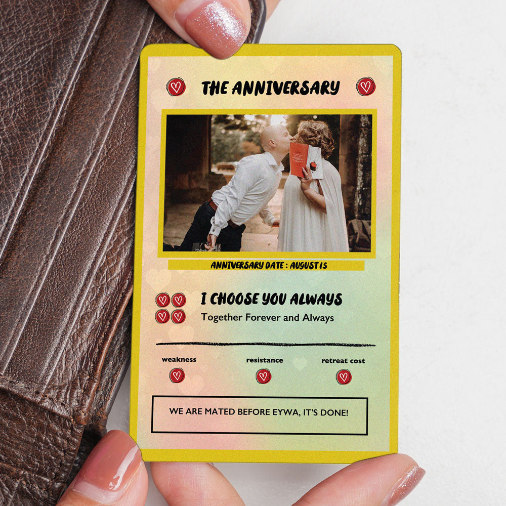 Couples Photo Poke Metal card