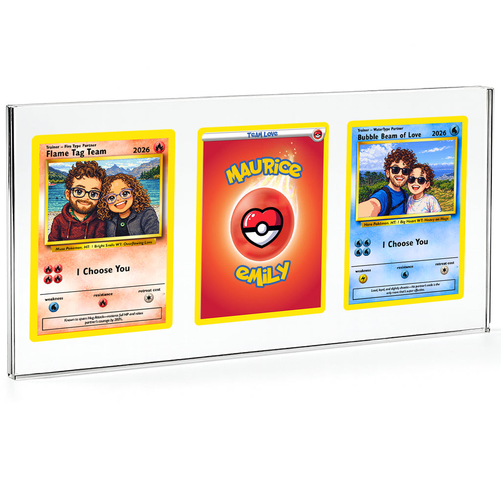Poke Couples 3 Card Acrylic