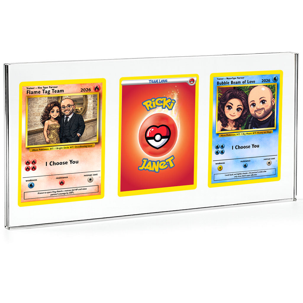 Poke Couples 3 Card Acrylic