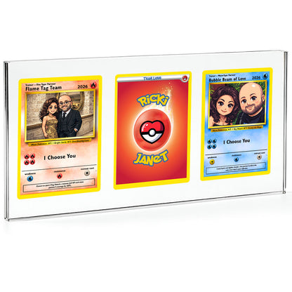 Poke Couples 3 Card Acrylic