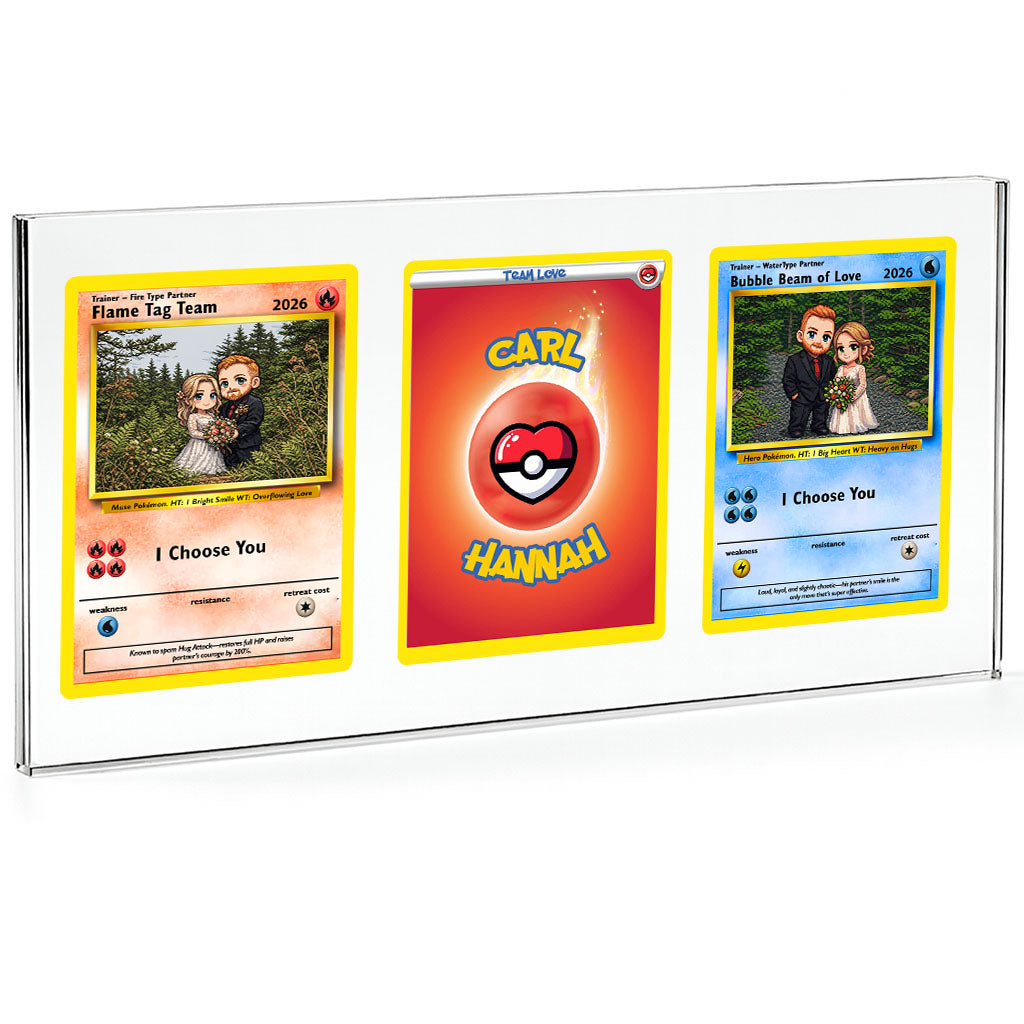 Poke Couples 3 Card Acrylic