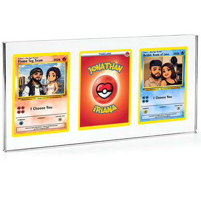 Poke Couples 3 Card Acrylic