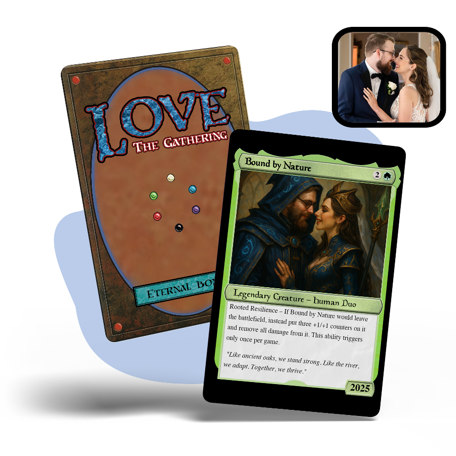 Couples MTG Hearts Metal card