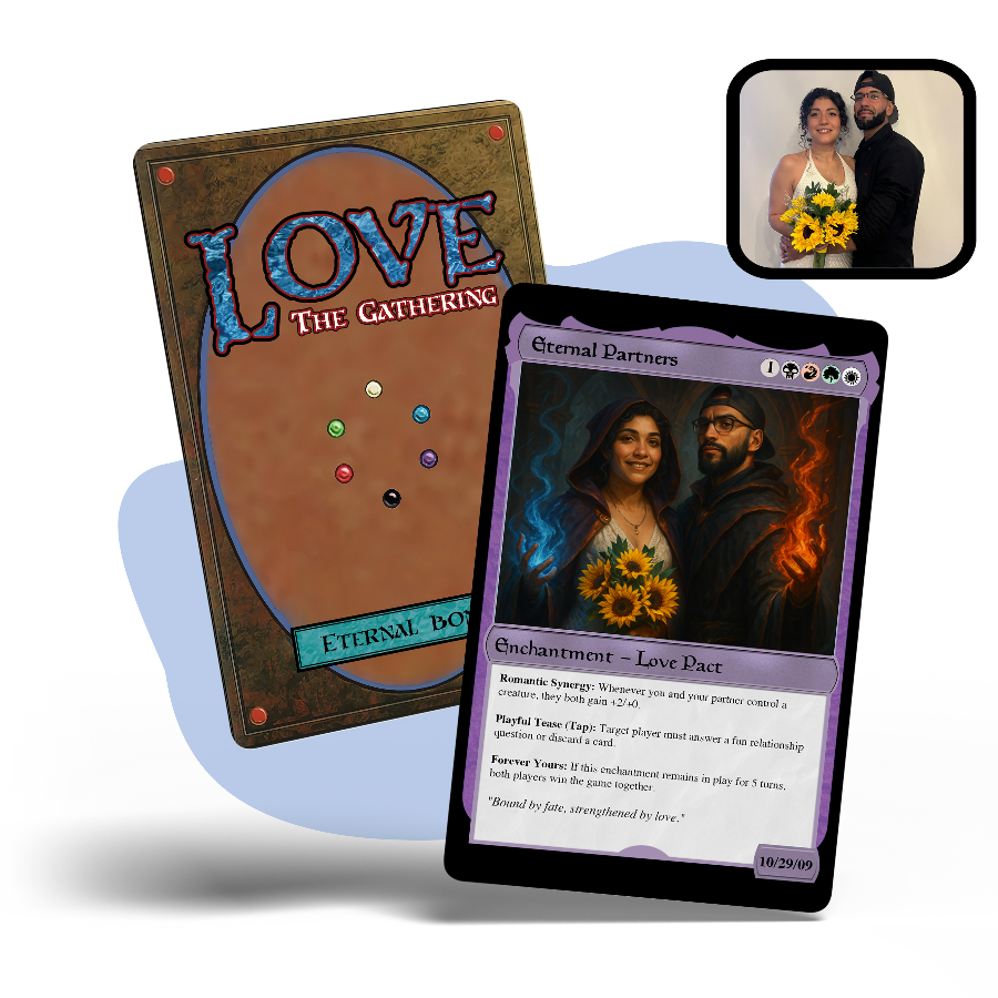 Couples MTG Hearts Metal card