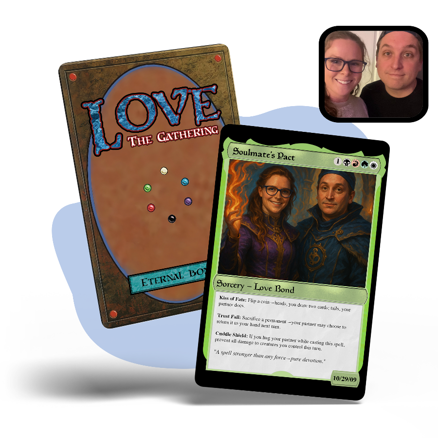 Couples MTG Hearts Metal card