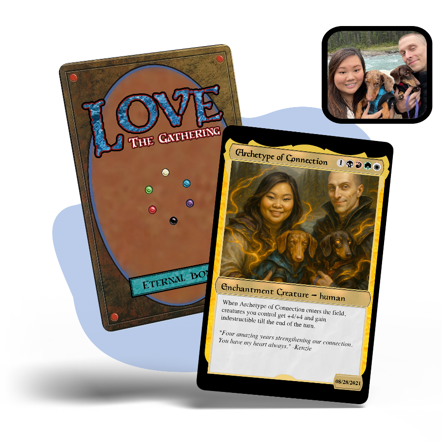 Couples MTG Hearts Metal card