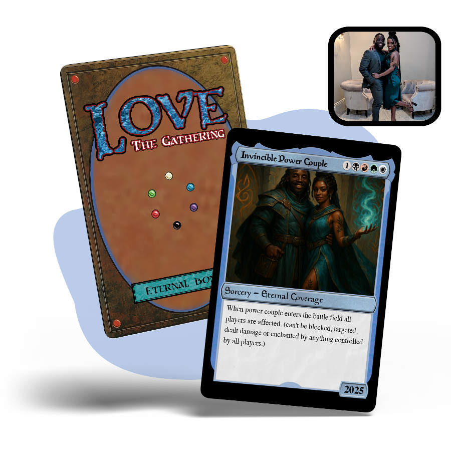 Couples MTG Hearts Metal card