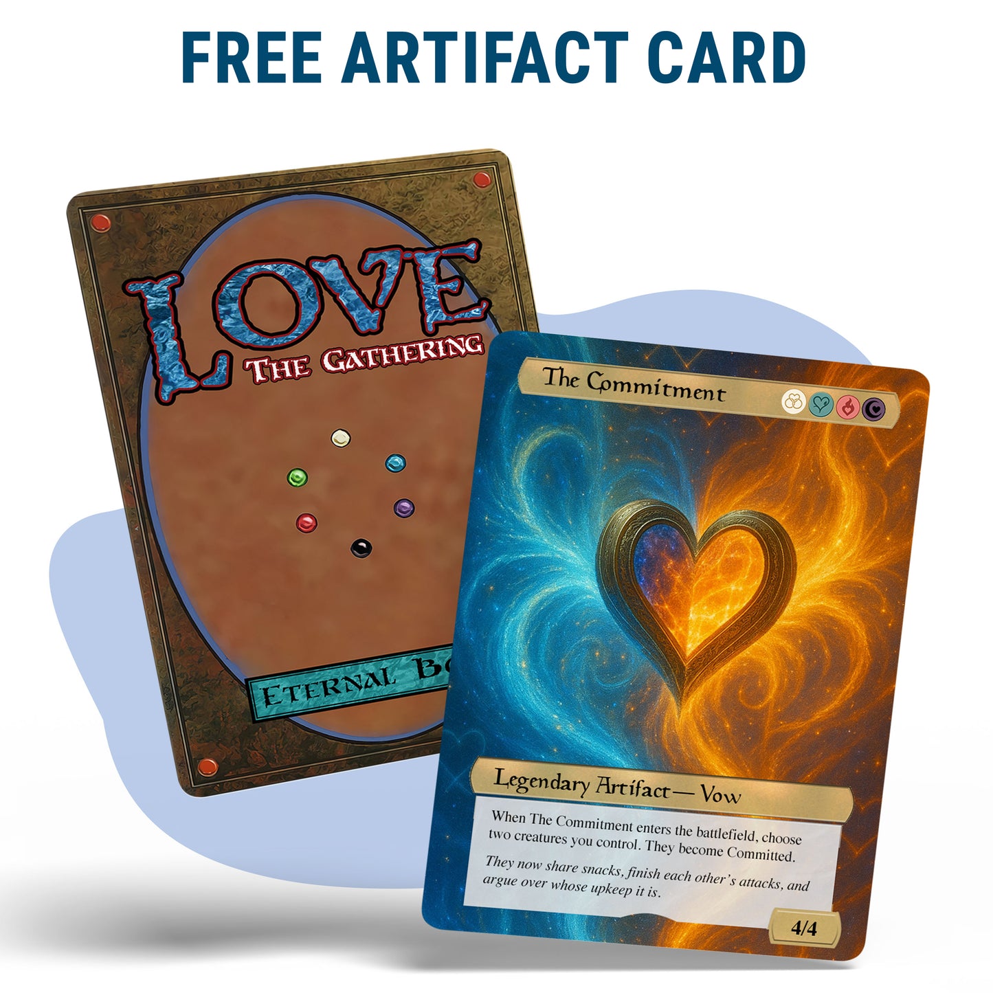 Couples Soulbonded Hearts Metal card