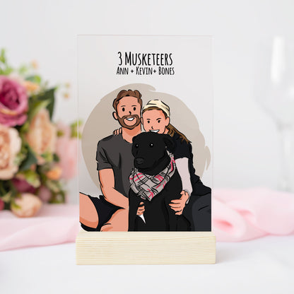 Mothers's Day Couples Acrylic card