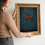 El Vaquero framed canvas, royal gold frame
