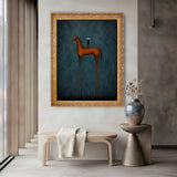 El Vaquero framed canvas, royal gold frame