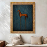 El Vaquero framed canvas, royal gold frame