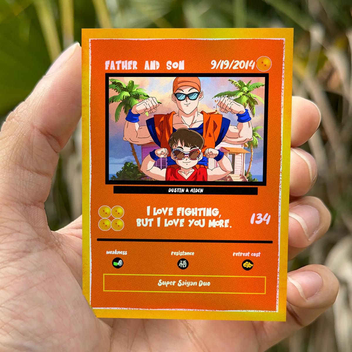 Custom Dragon Ball Z Anniversary Card: Personalized Saiyan Gift