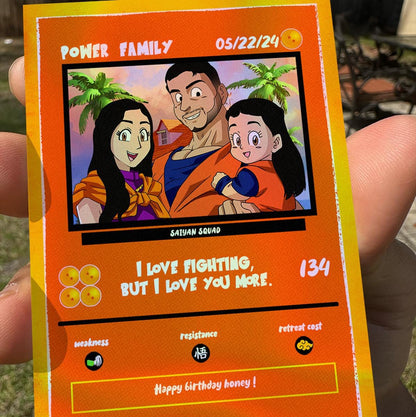 Custom Dragon Ball Z Anniversary Card: Personalized Saiyan Gift