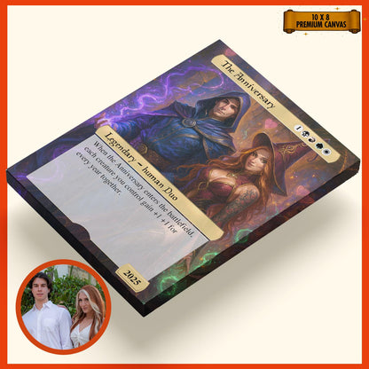 Custom MTG Style Anniversary Canvas Card: Personalized Magic Card