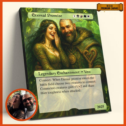 Custom MTG Style Anniversary Canvas Card: Personalized Magic Card