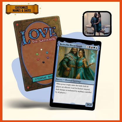 Custom MTG Style Anniversary Card: Personalized Magic Card