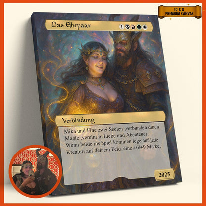 Custom MTG Style Anniversary Canvas Card: Personalized Magic Card