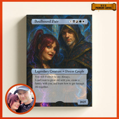Custom MTG Style Anniversary Canvas Card: Personalized Magic Card