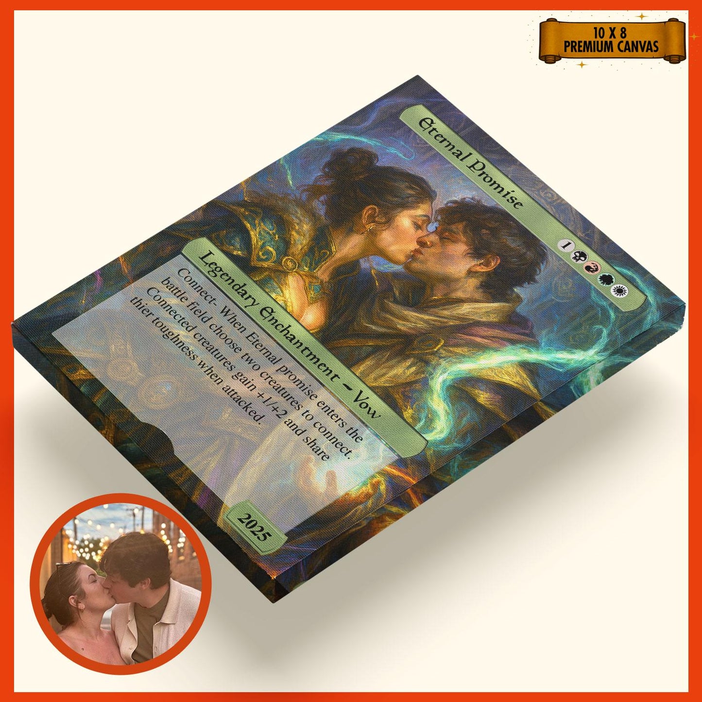 Custom MTG Style Anniversary Canvas Card: Personalized Magic Card